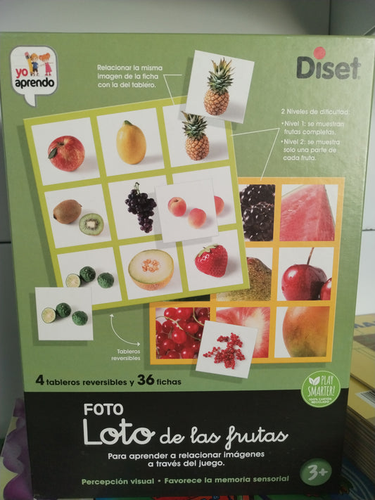 Juego educativo "Loto de las frutas" de Diset