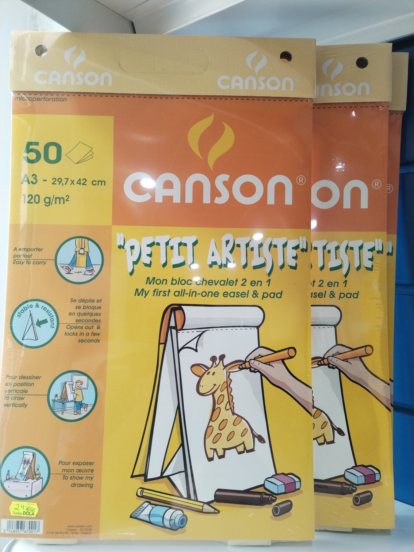Caballete de dibujo de 120gm tamaño A3 de Canson