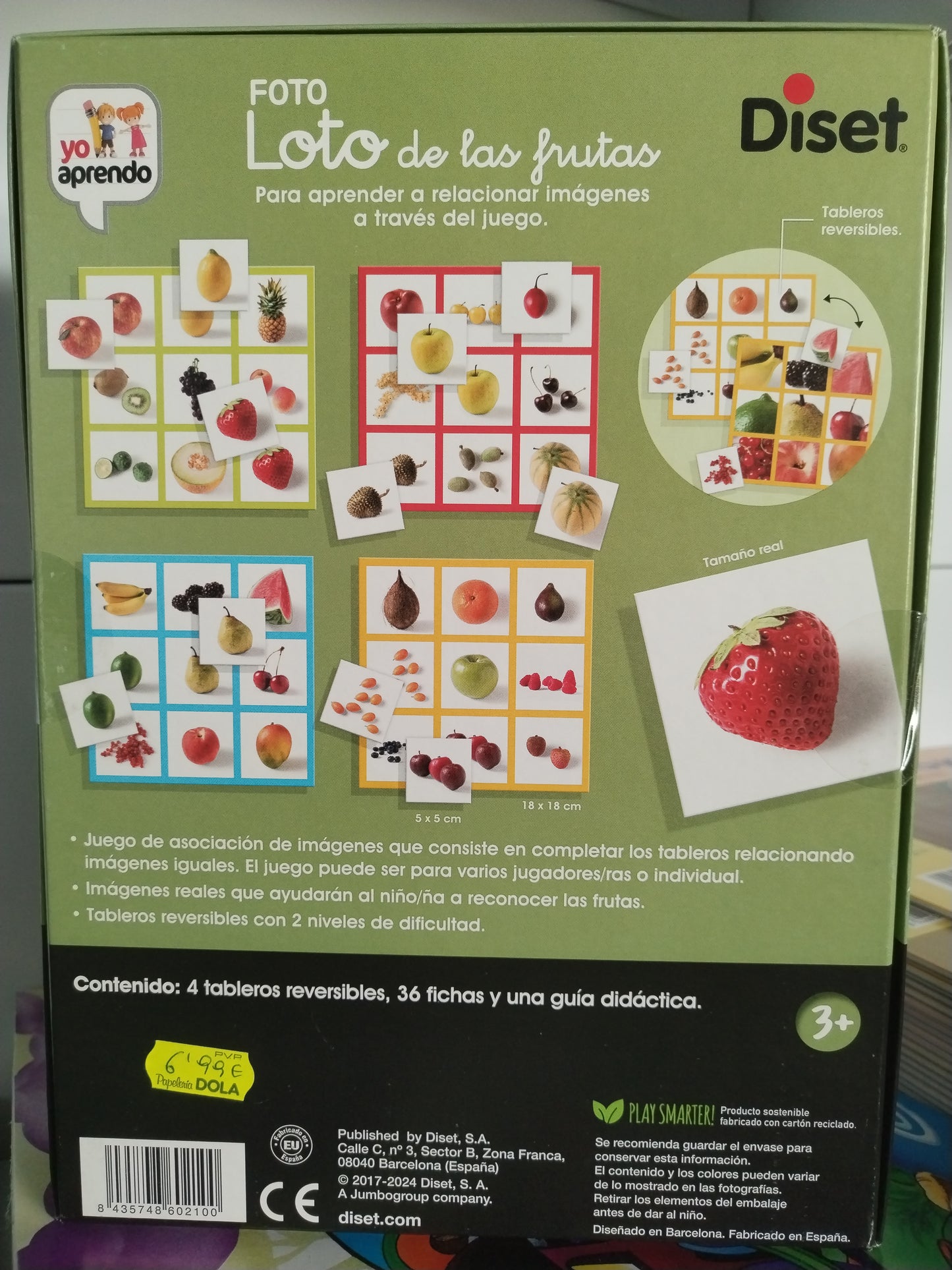 Juego educativo "Loto de las frutas" de Diset